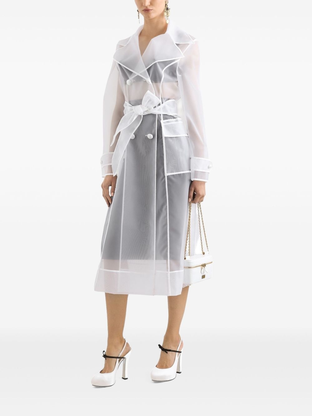 double-breasted trench coat - 2