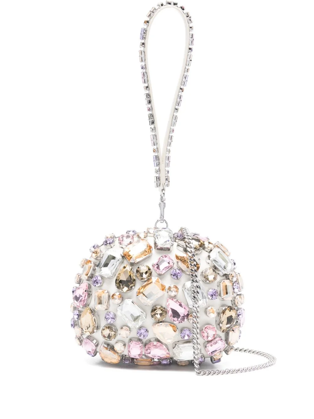 crystal-embellished mini clutch bag - 1