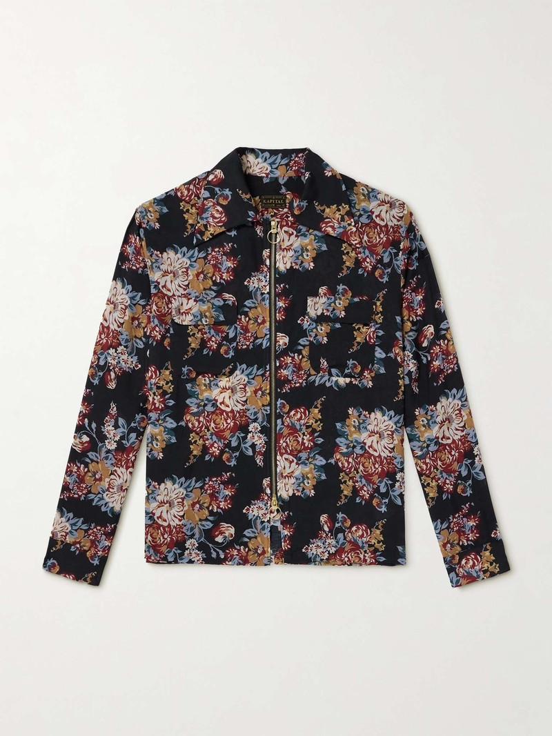 Floral-Print Twill Jacket 1