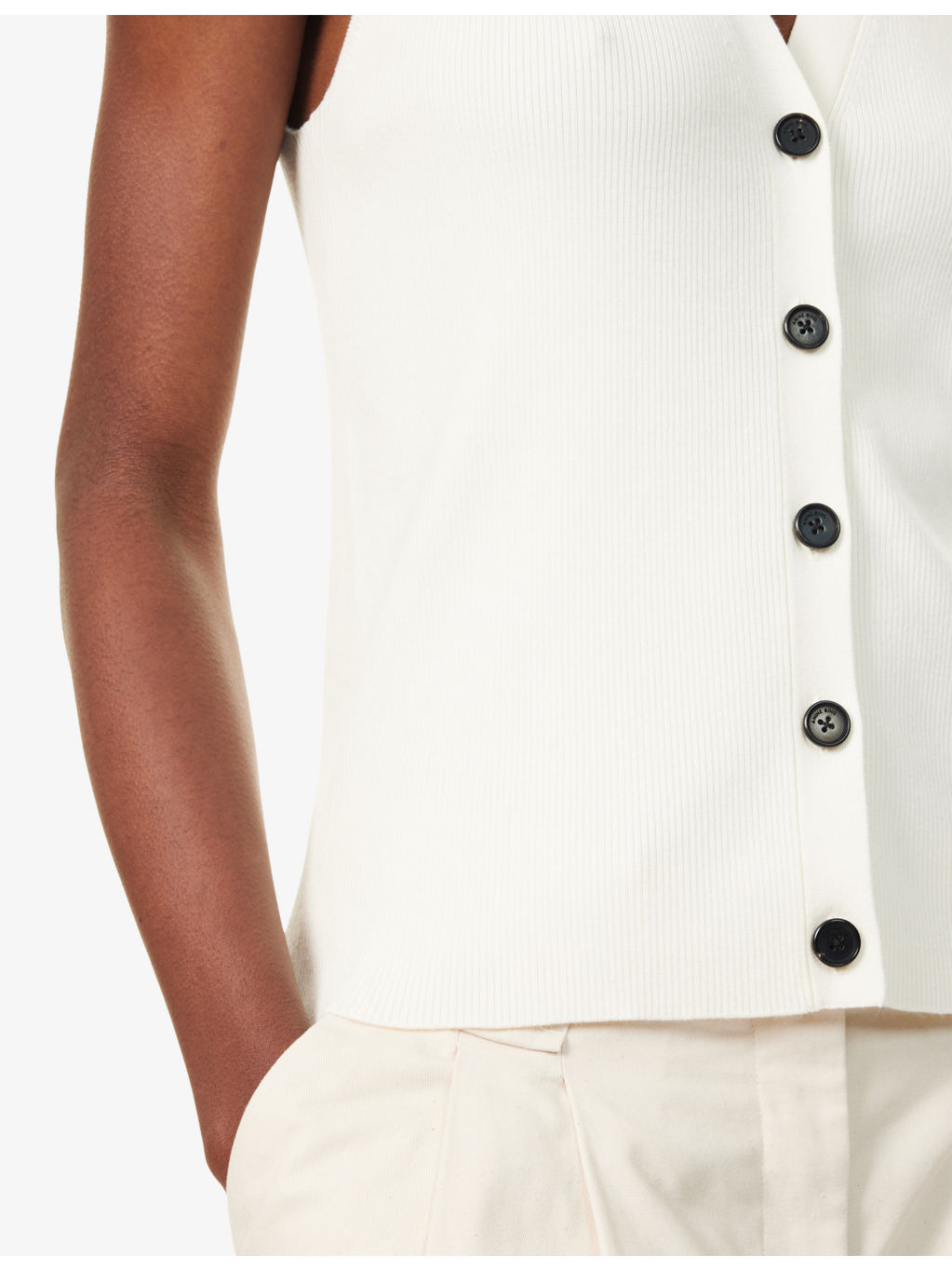 Lawrence V-Neck Stretch-Wool Blend Vest - 5