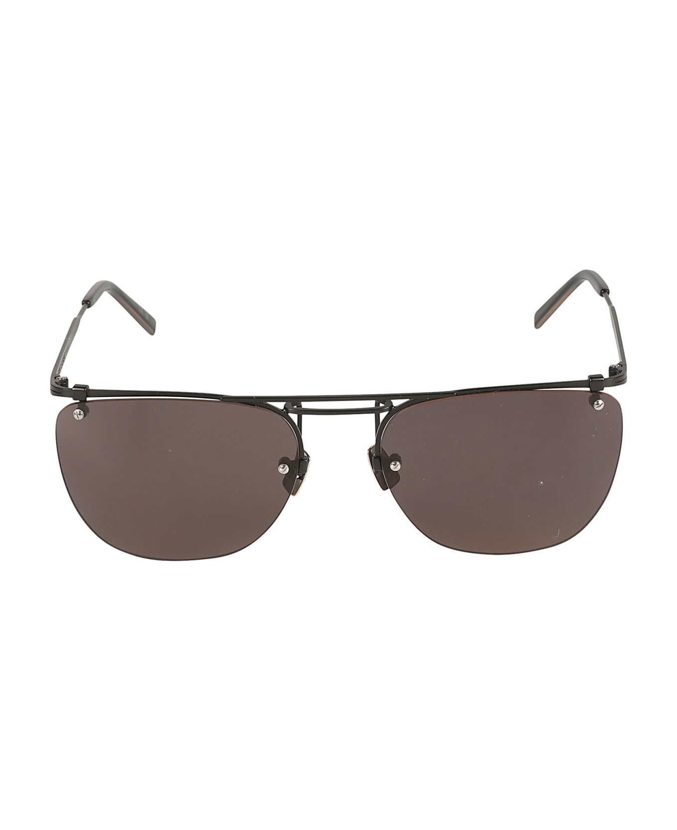 Straight Top Bar Oval Lens Sunglasses - 1