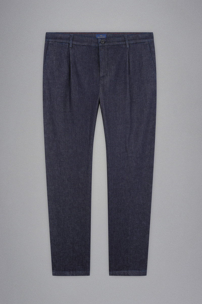 STRETCH DENIM CHINO TROUSERS 1