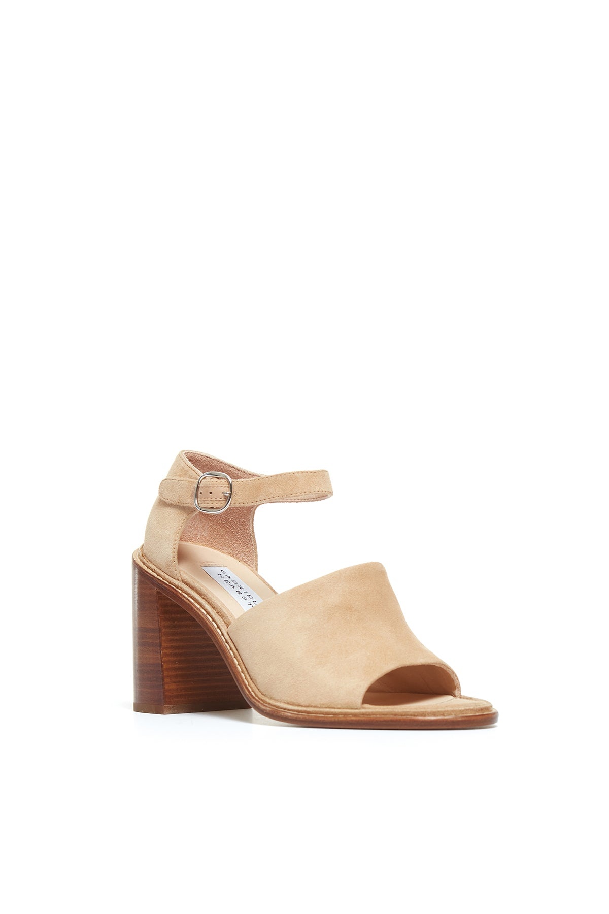 Beau Heel in Beige Suede - 2