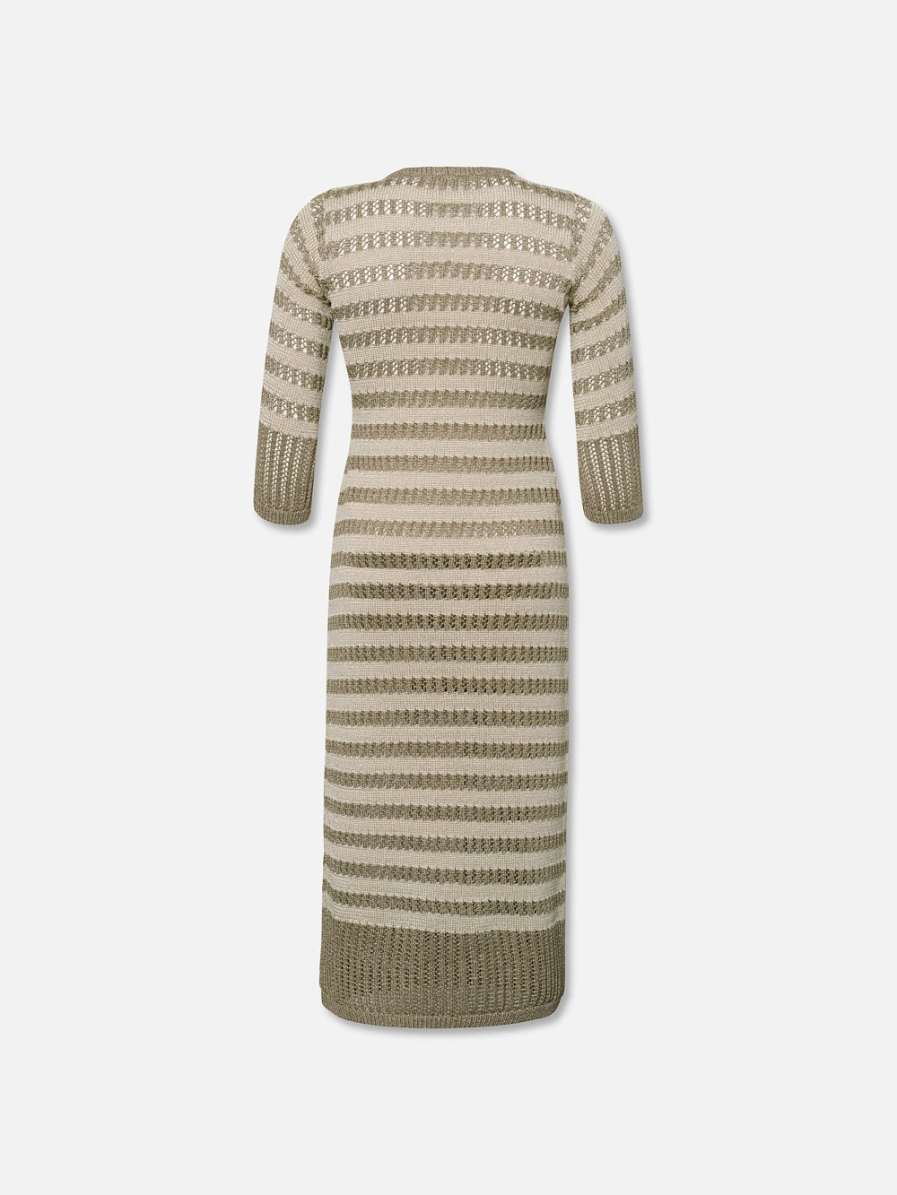 Lurex Stripe Dress in Gold Multi - 3