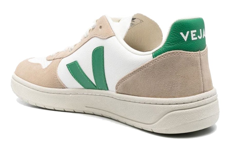 Veja V-10 Chromfree Low-Top Sneakers 'White Beige Green' VX0503146 - 5