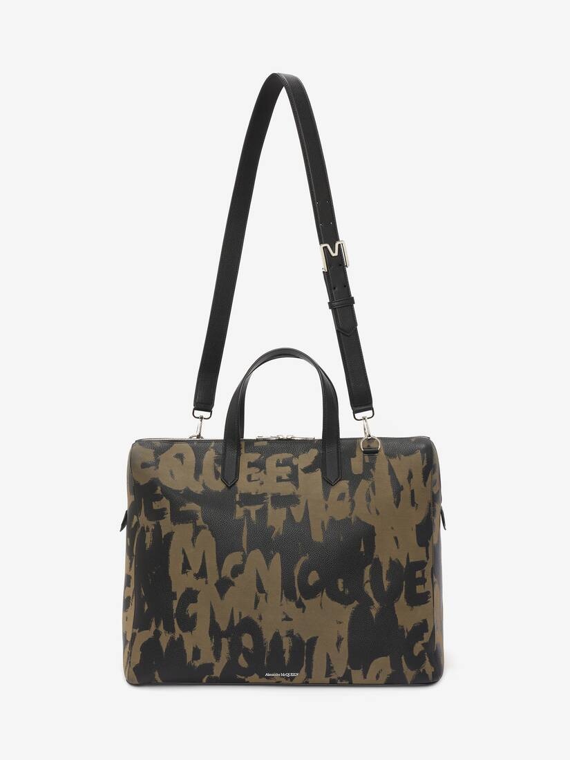 Men's The Sharp Tote Bag in Black/beige - 5