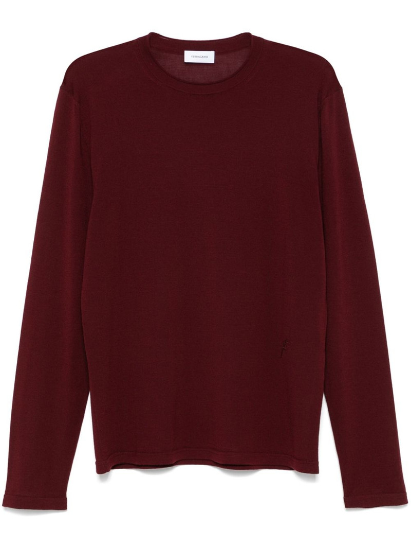 logo-embroidered sweater 1