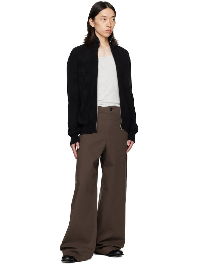 Dries Van Noten Brown Overlay Trousers outlook