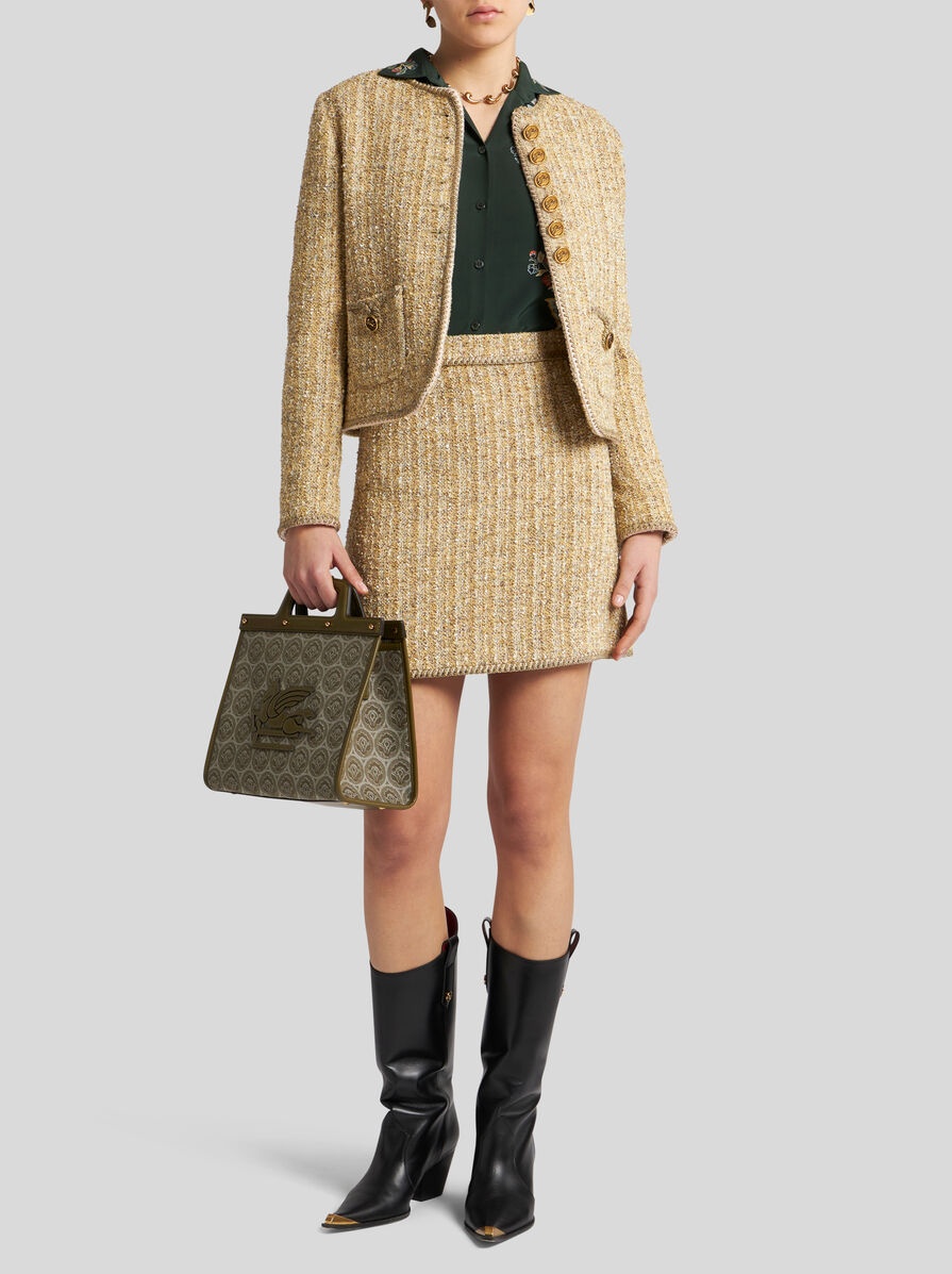 Etro BOUCLÉ JACKET WITH PEGASO BUTTONS | REVERSIBLE