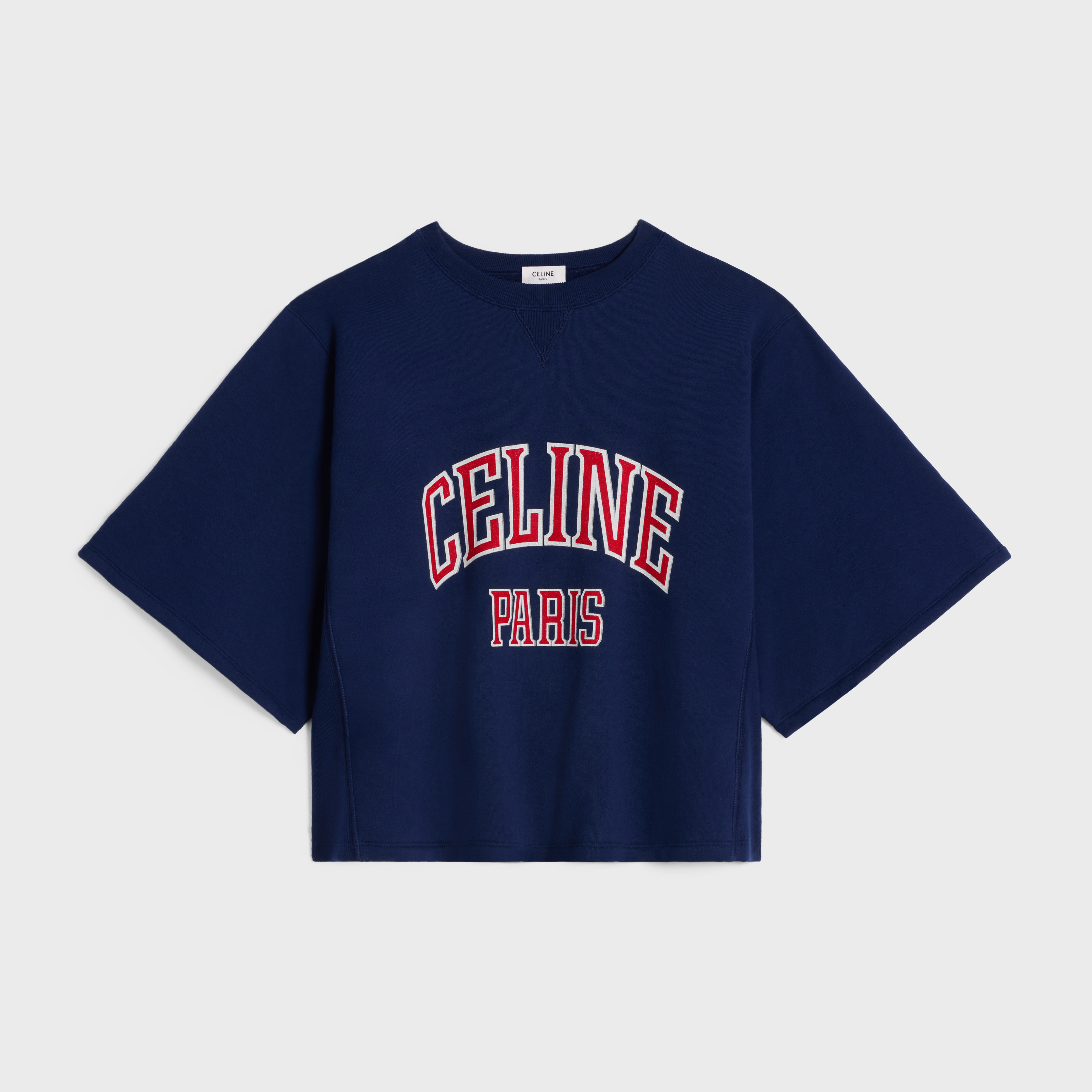 celine paris loose sweatshirt in cotton fleece - 1