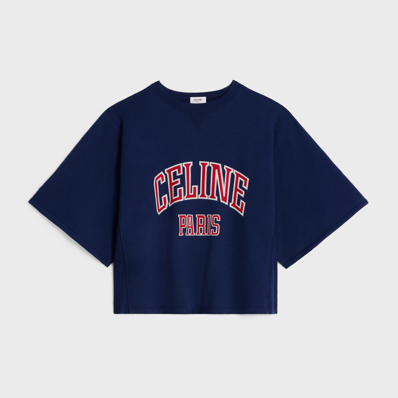 celine paris loose sweatshirt in cotton fleece 1