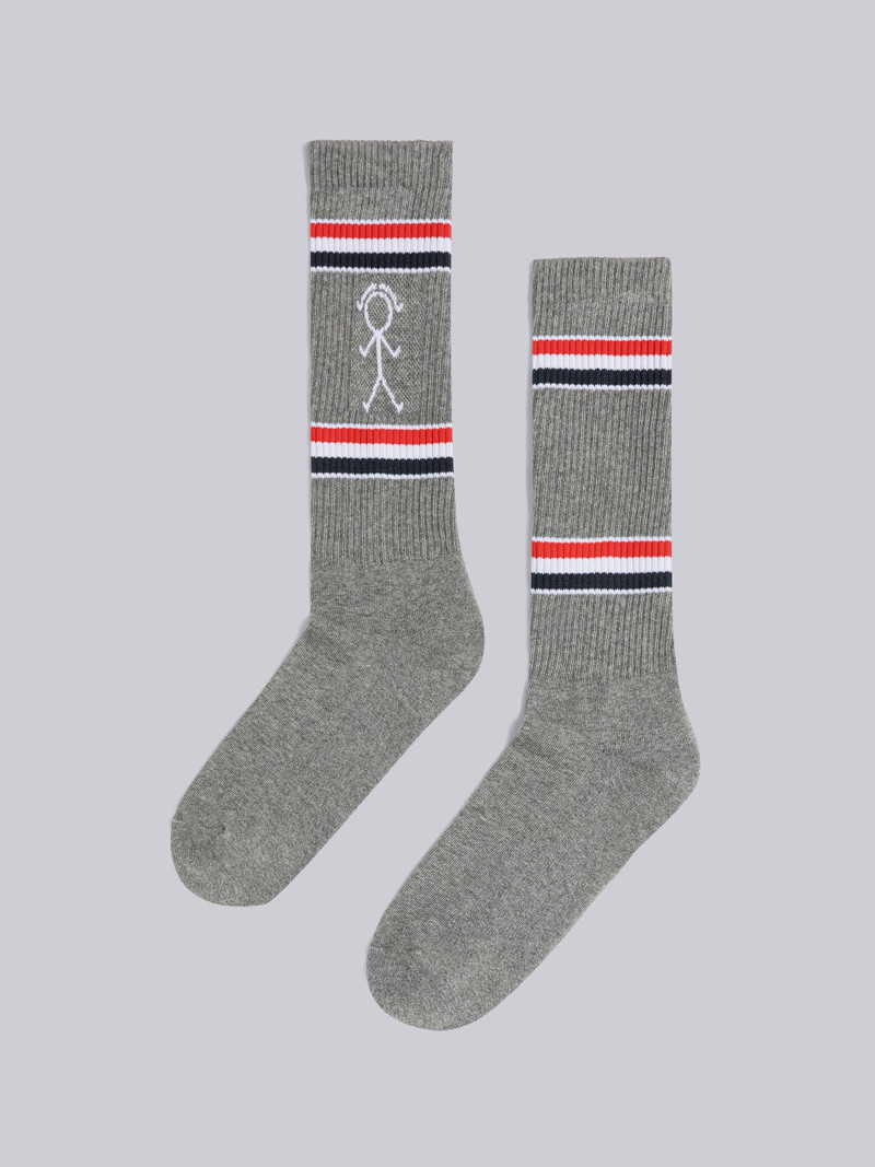 Thom Browne Cotton Mid Calf Mrs. Thom And Hector Athletic Socks outlook