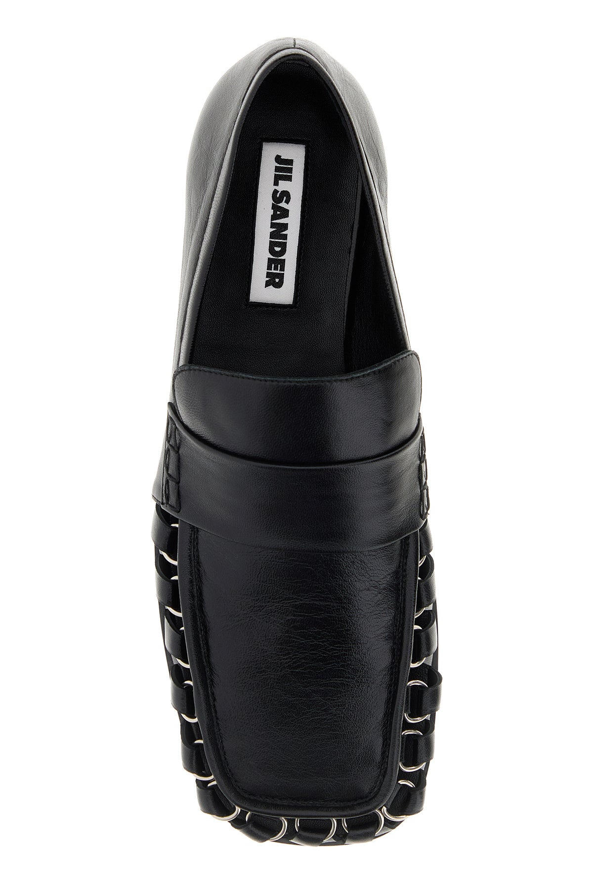 Black leather Nikki loafers - 4