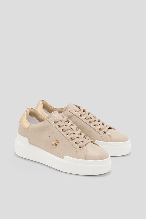 Hollywood Sneaker in Beige/Platinum - 3