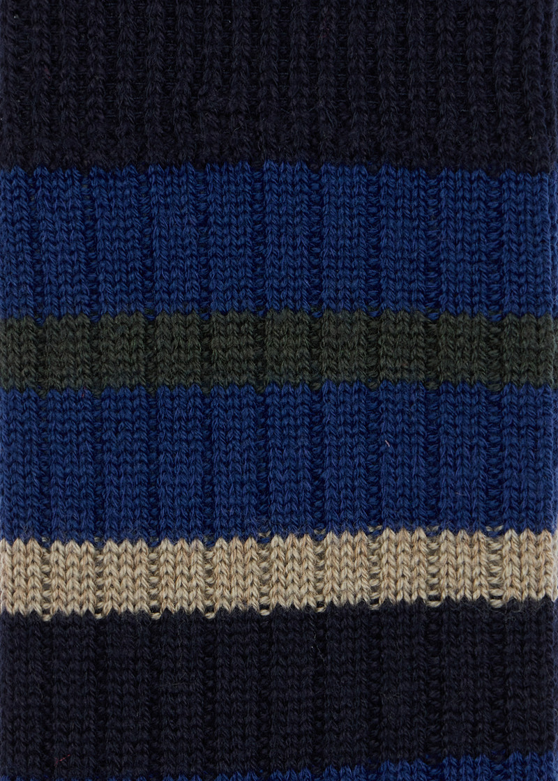 Navy Stripe Merino Wool Socks 3