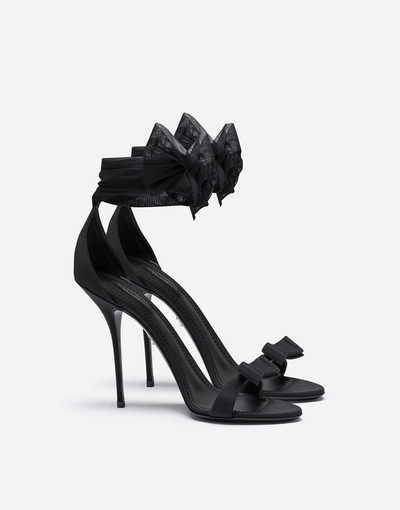 Dolce & Gabbana Sandals in stretch tulle and grosgrain outlook