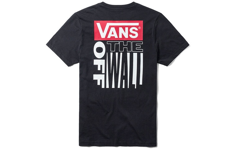 Men's Vans Back Large Logo Printing Short Sleeve Black VN0A3TWZBLK - 2