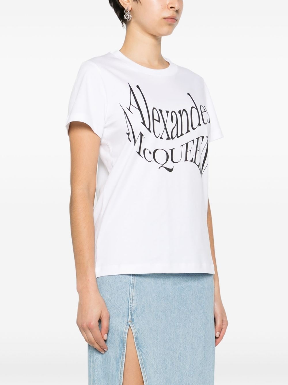 logo-print cotton T-shirt - 3