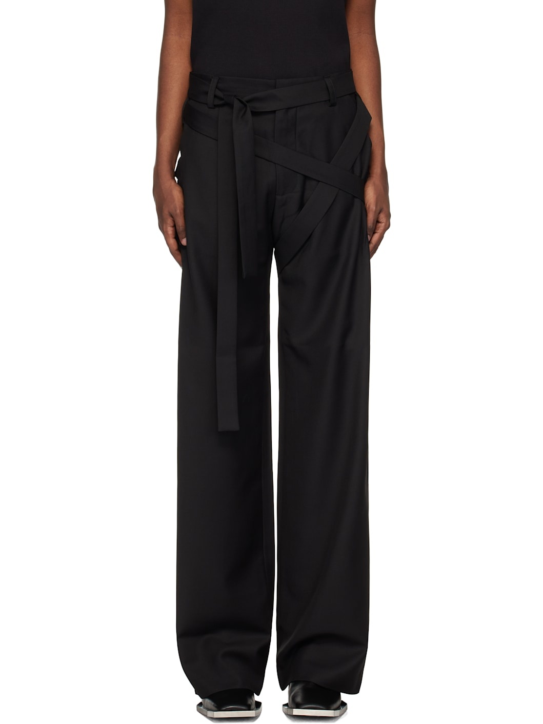 Black Aegis Tailored Trousers - 1