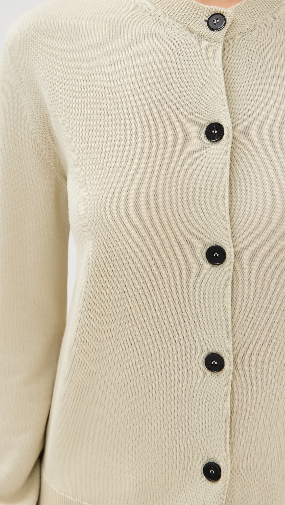 Wool Crew Neck Cardigan - 5
