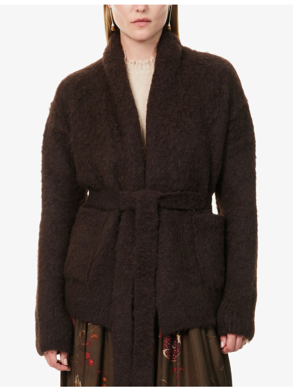 Bushed Belted Stretch-Wool Cardigan - 3
