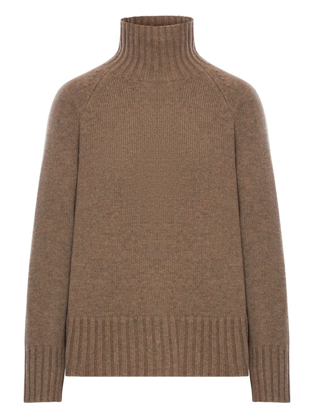 turtleneck ribbed sweater - 1