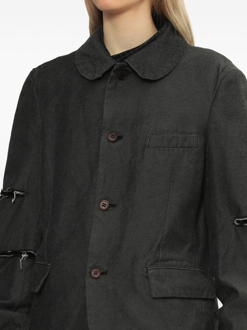 peter-pan collar ripped overshirt 5