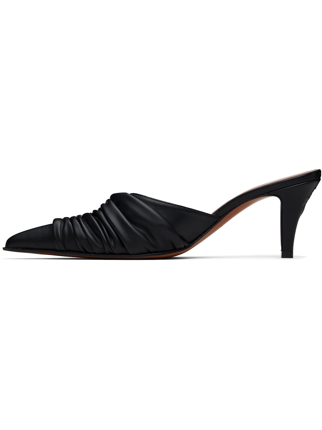 Black Birdee Ruched Mules - 3