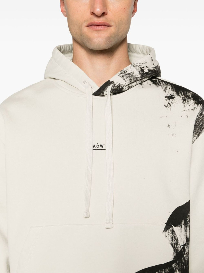 Brushstroke cotton hoodie 5