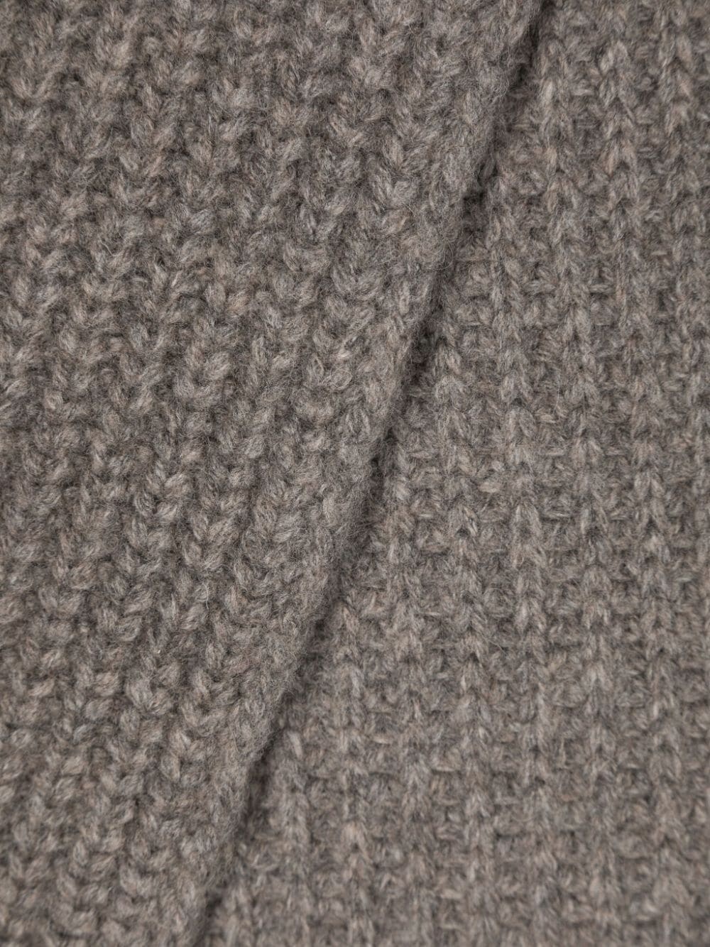Raccoon ribbed-knit wool scarf - 3