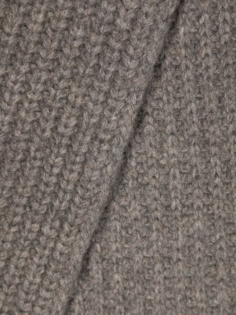 Raccoon ribbed-knit wool scarf 3