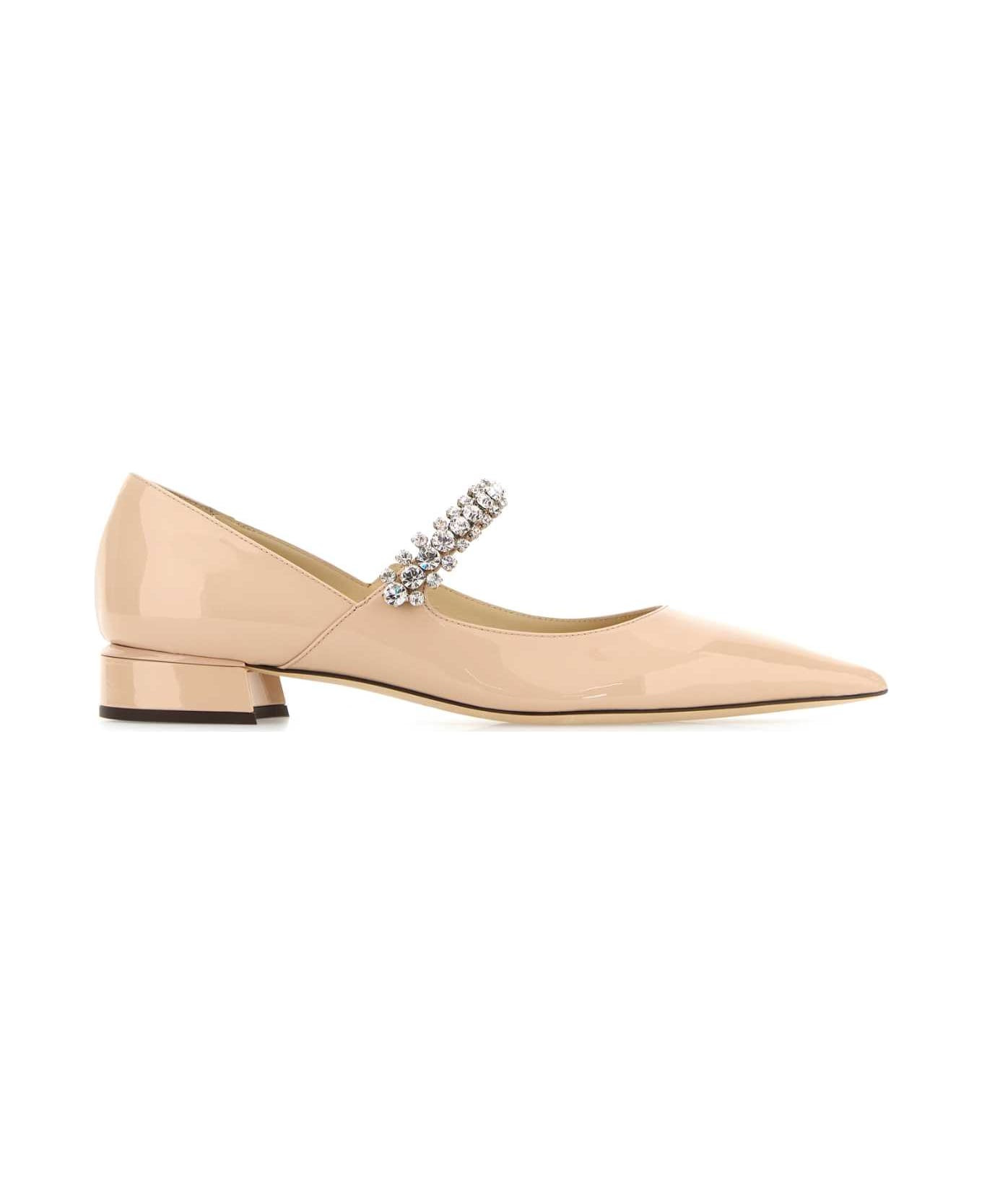 Powder Pink Leather Bing Ballerinas - 1