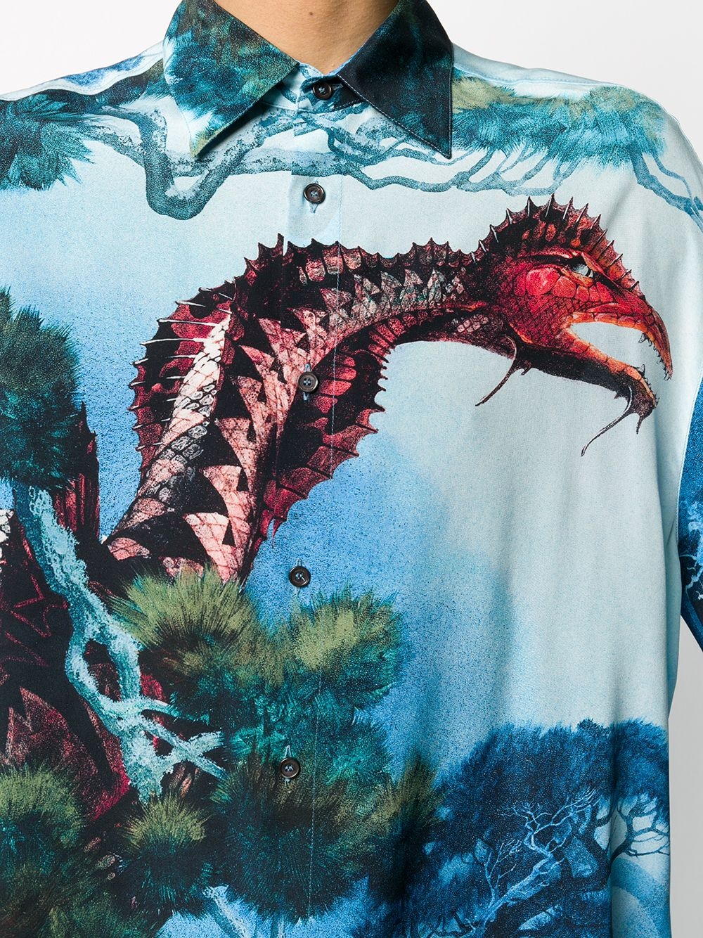 Dragons Garden silk shirt - 5