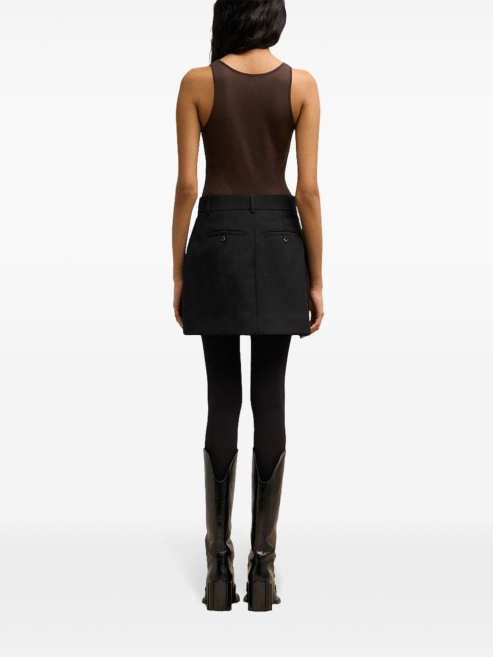 panelled mini skirt - 4
