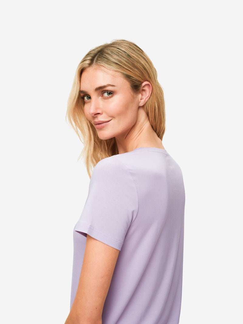 Women's T-Shirt Lara Micro Modal Stretch Lilac - 6