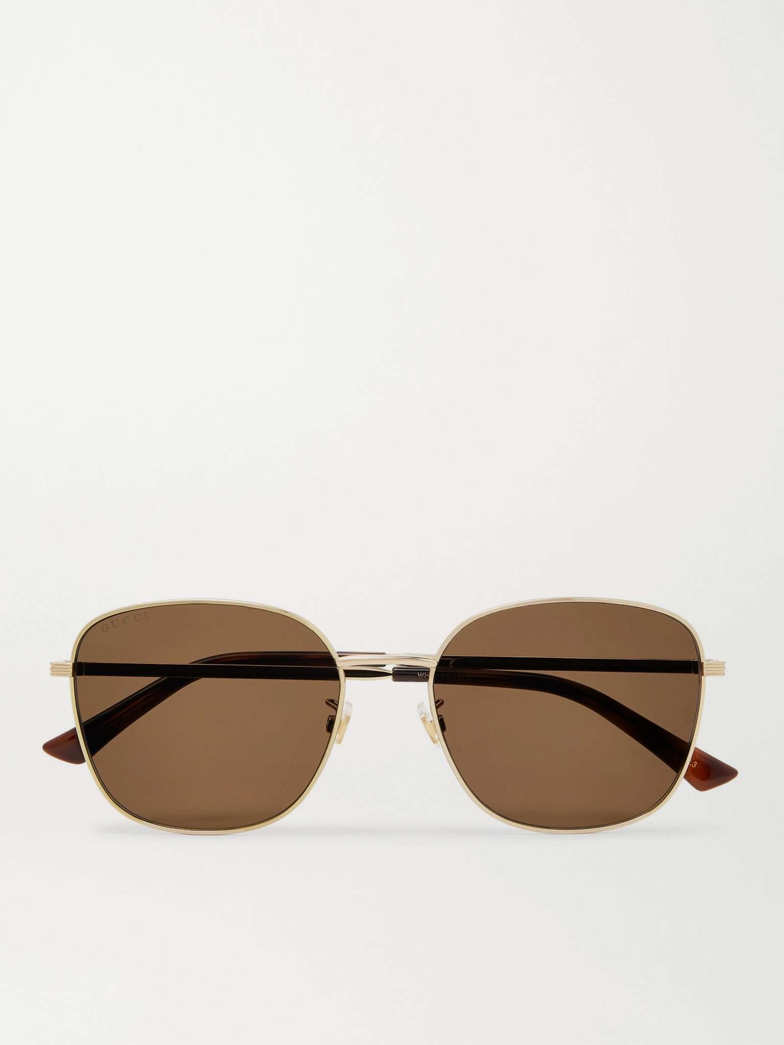 Square-Frame Gold-Tone Sunglasses - 1