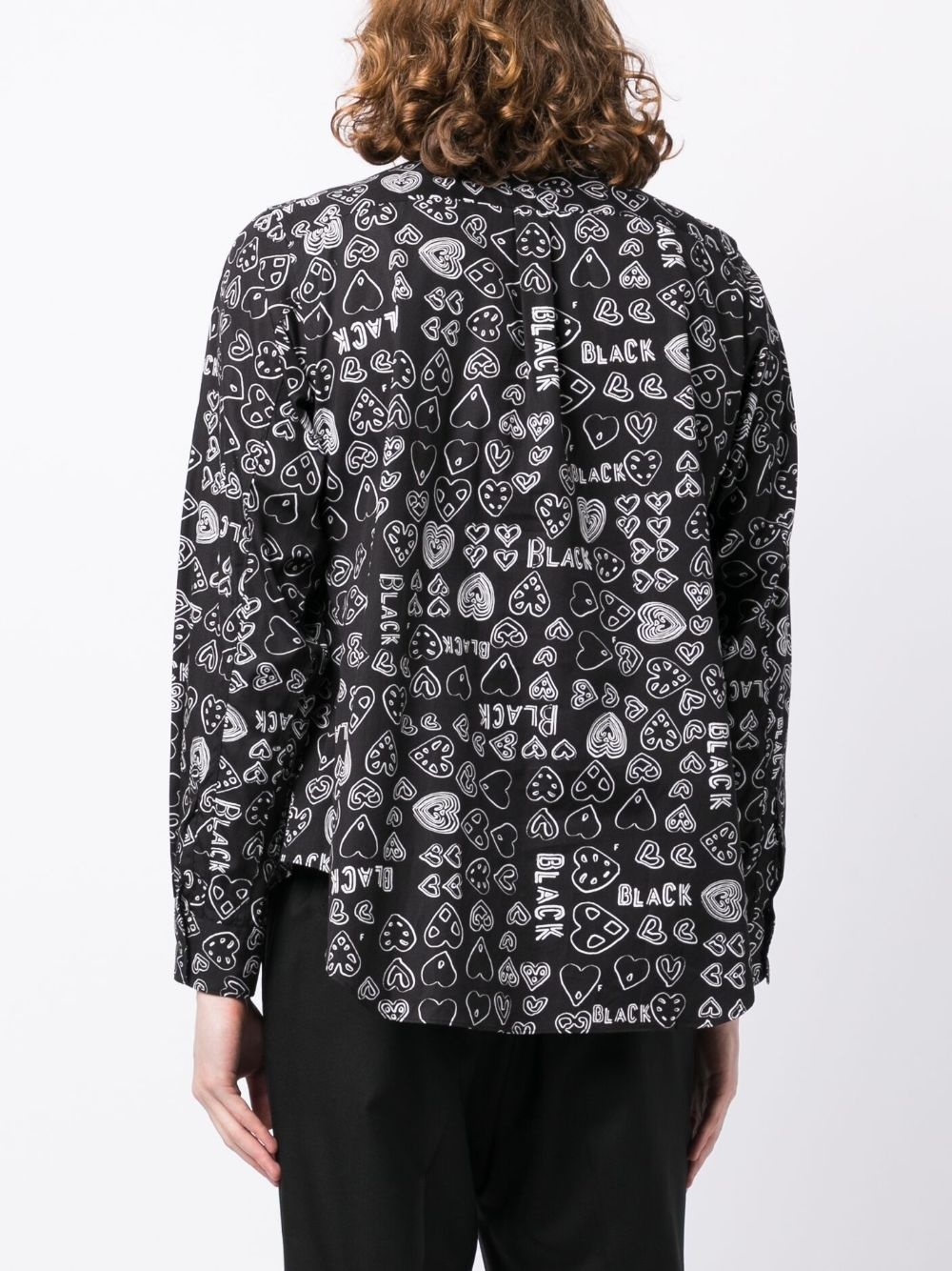 HEART-PRINT COTTON SHIRT - 3