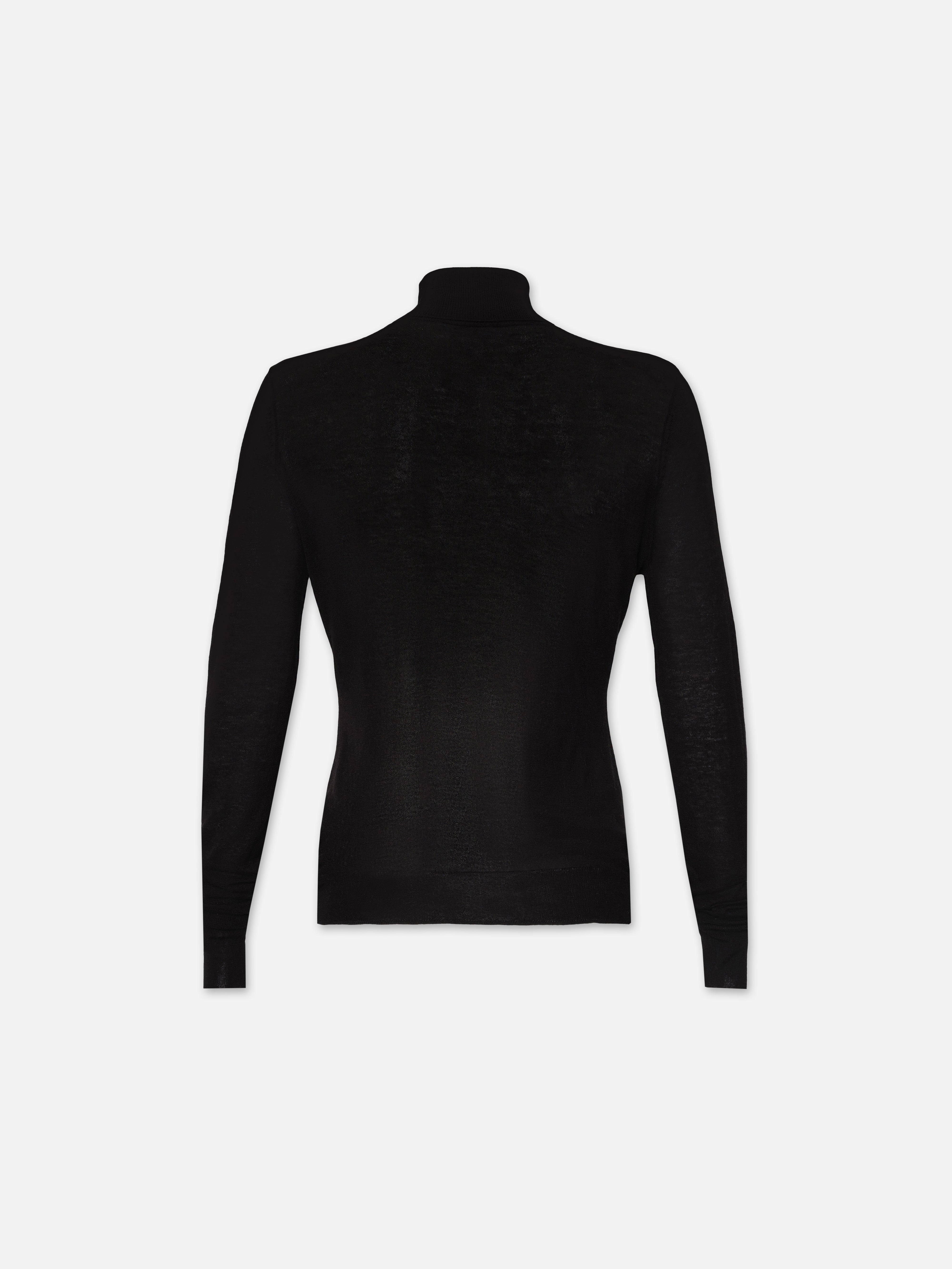 Slim Turtleneck in Black - 3