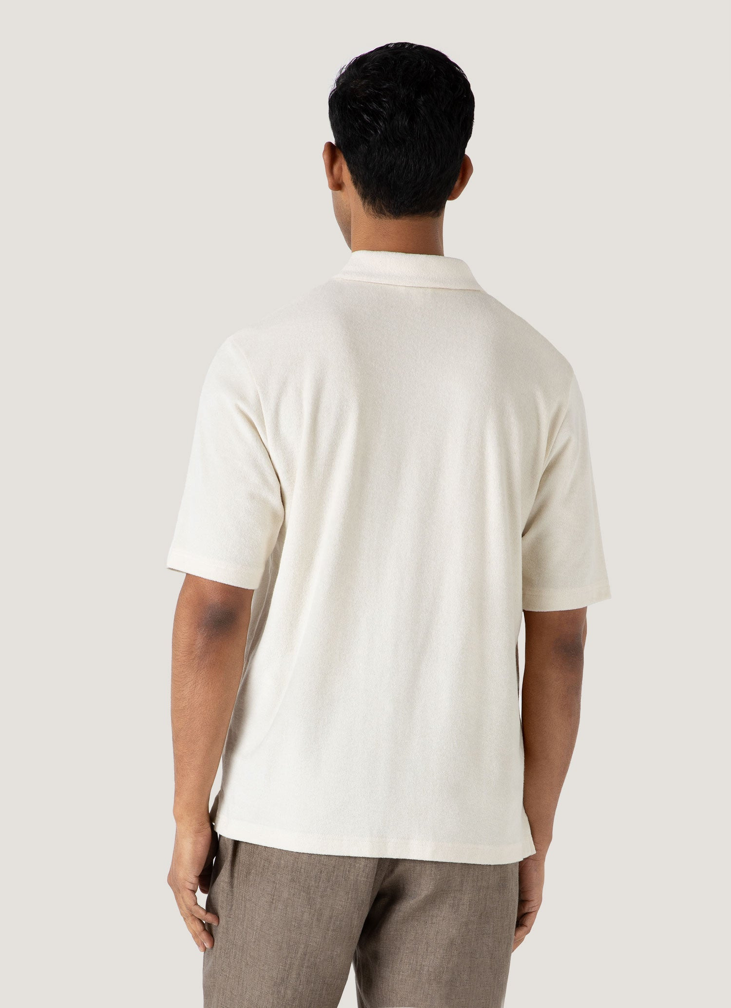 Towelling Camp Collar Shirt - 5