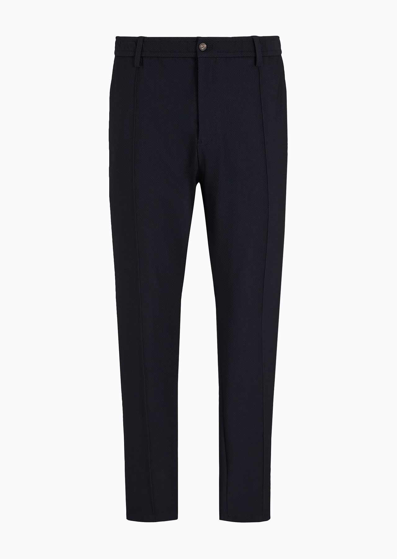 3D-effect micro-pattern technical-jersey trousers with ribbing - 1