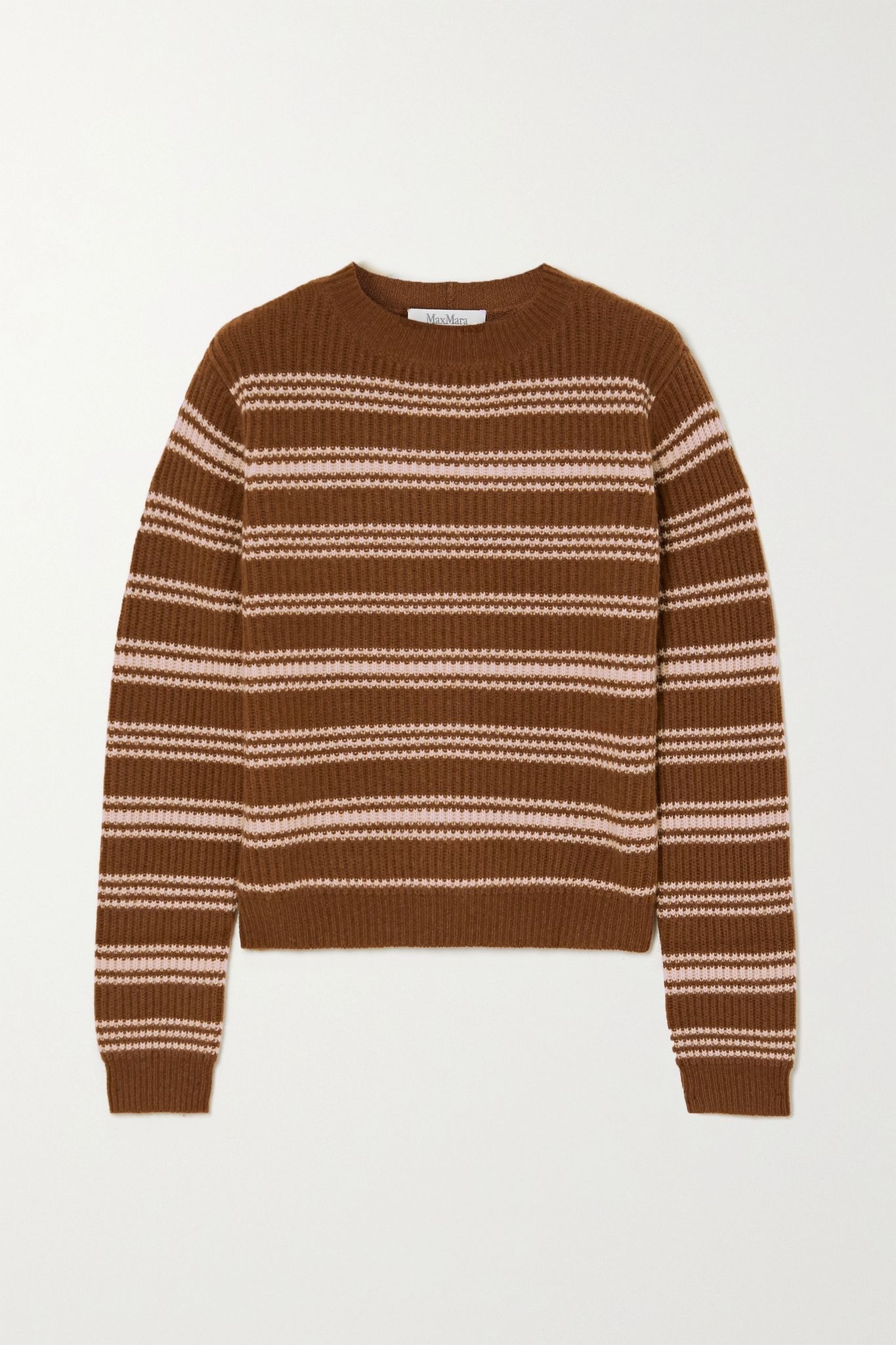 Teano striped ribbed wool and cashmere-blend sweater - 1