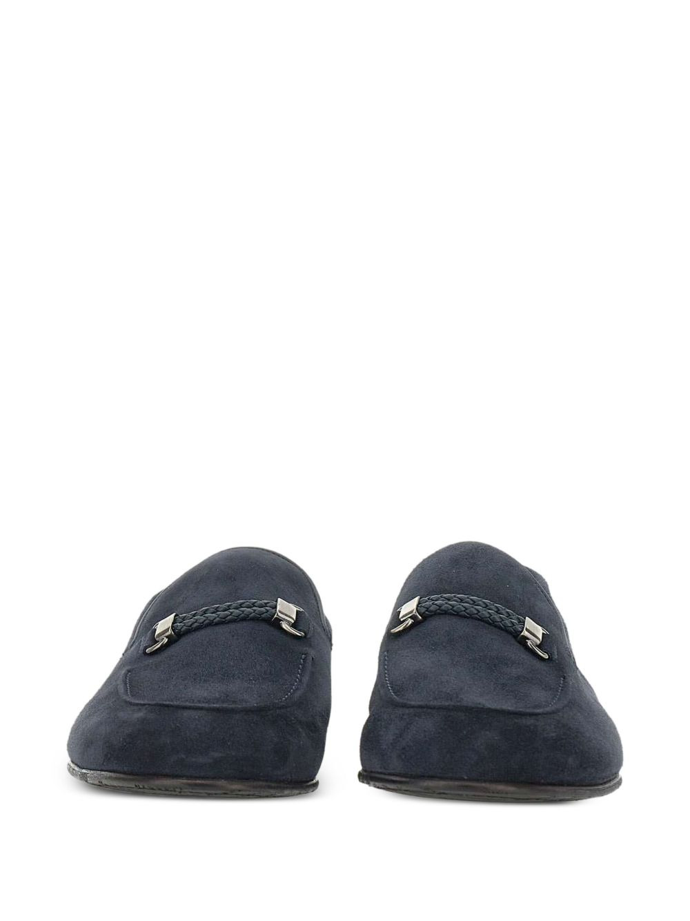 suede braided loafers - 3