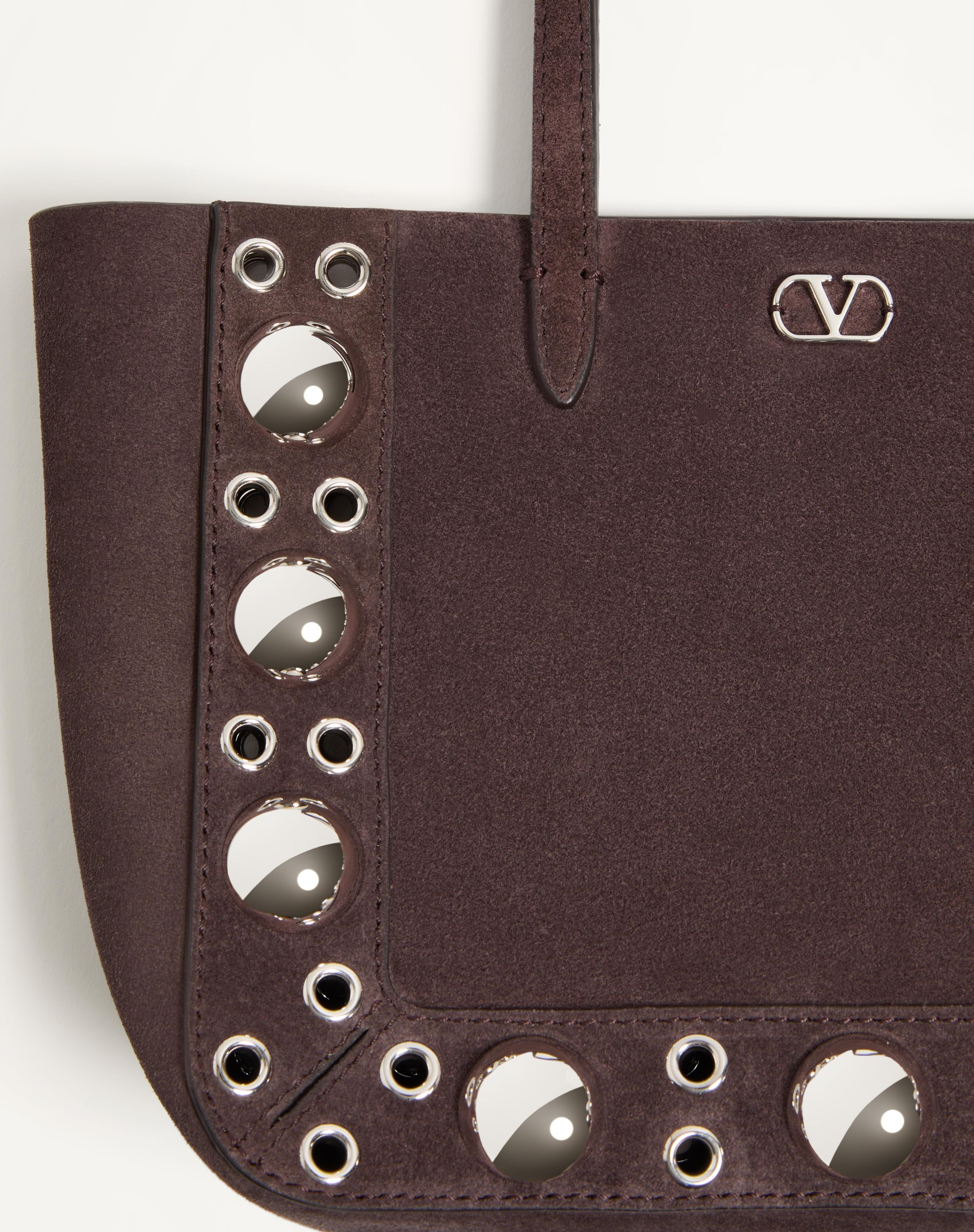 VALENTINO GARAVANI NELLCÔTE MINI SUEDE SHOPPING BAG - 8