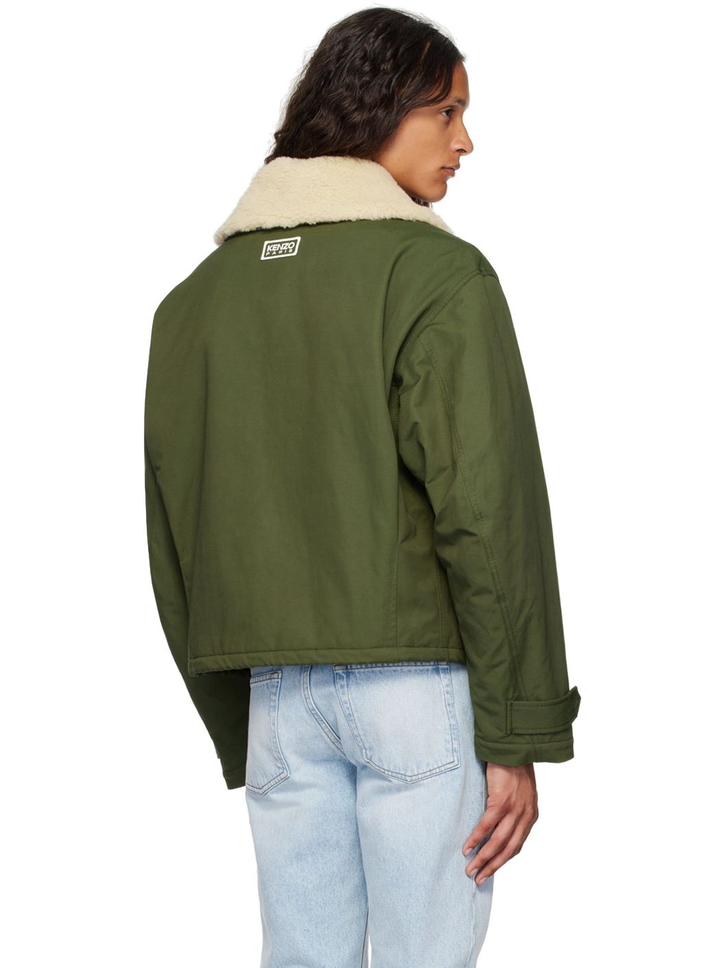 Green Kenzo Paris Army Flight Jacket - 3