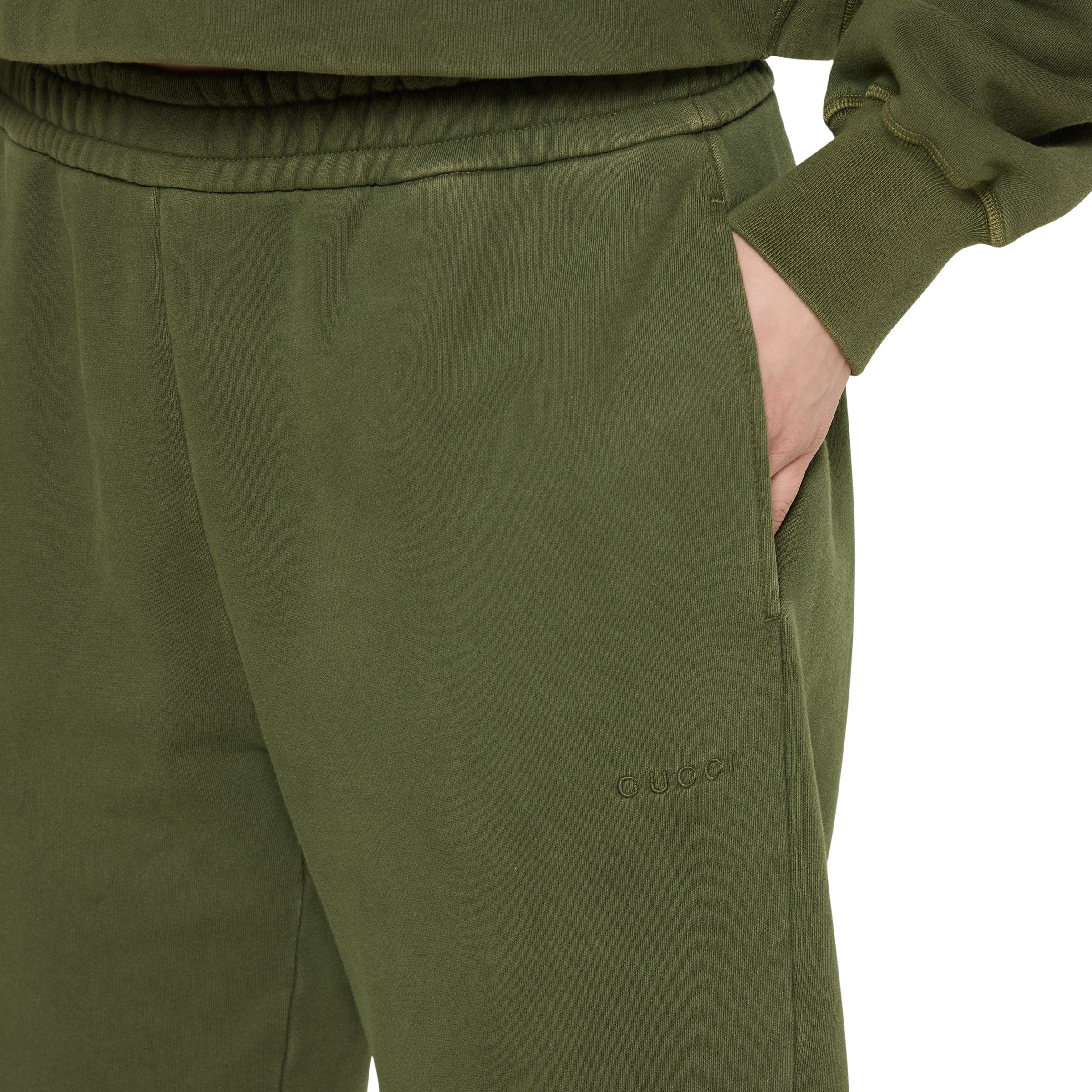 Cotton jersey leisure pants with embroidery - 5