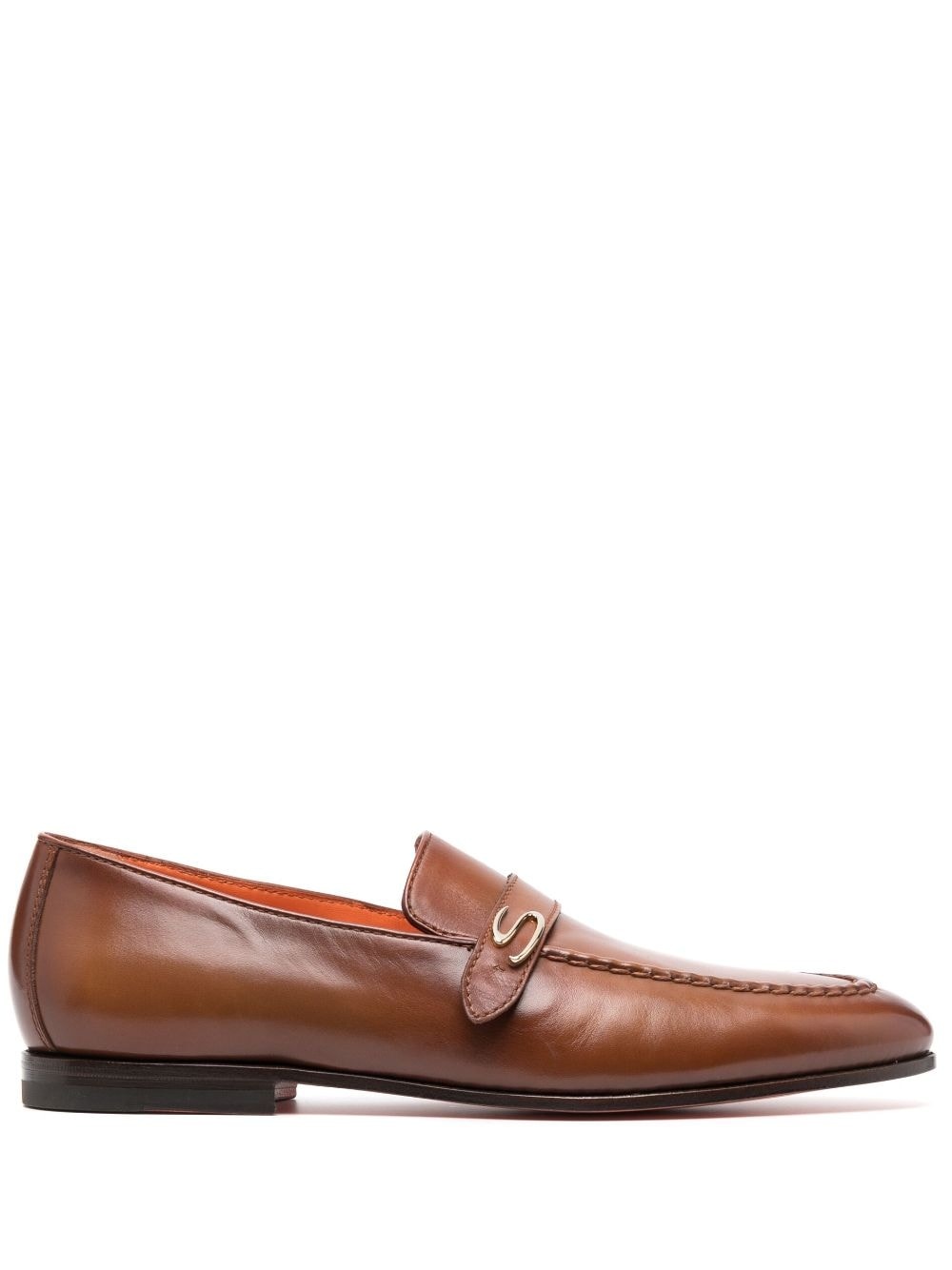 tonal leather loafers - 1