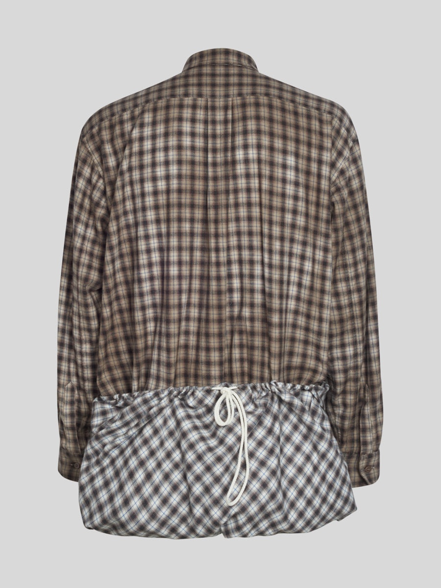 Criny Shirt Brown Check Print - 8