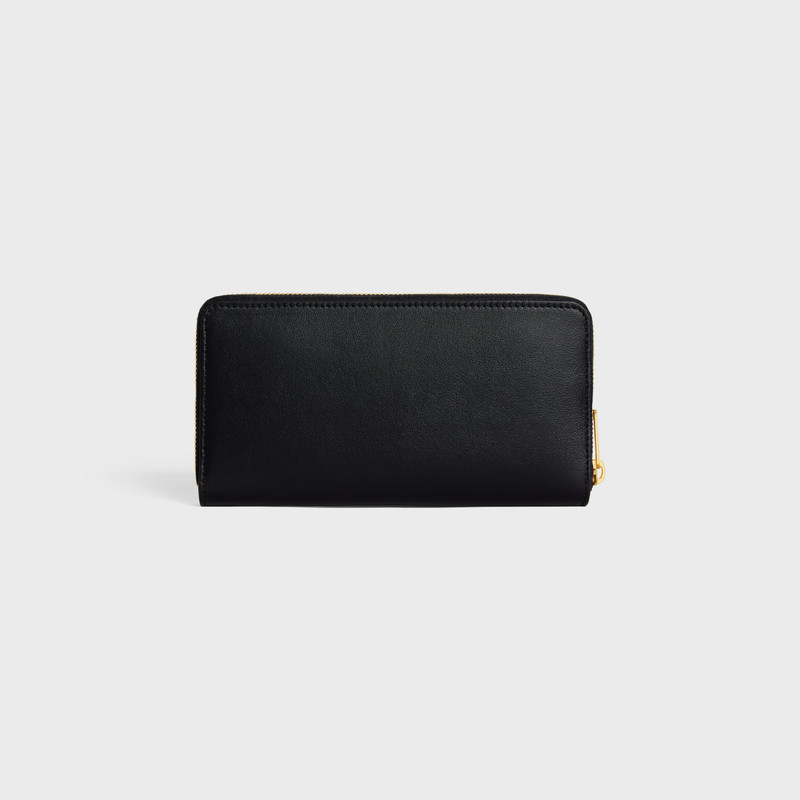 LARGE ZIPPED WALLET CUIR TRIOMPHE IN SMOOTH CALFSKIN 3
