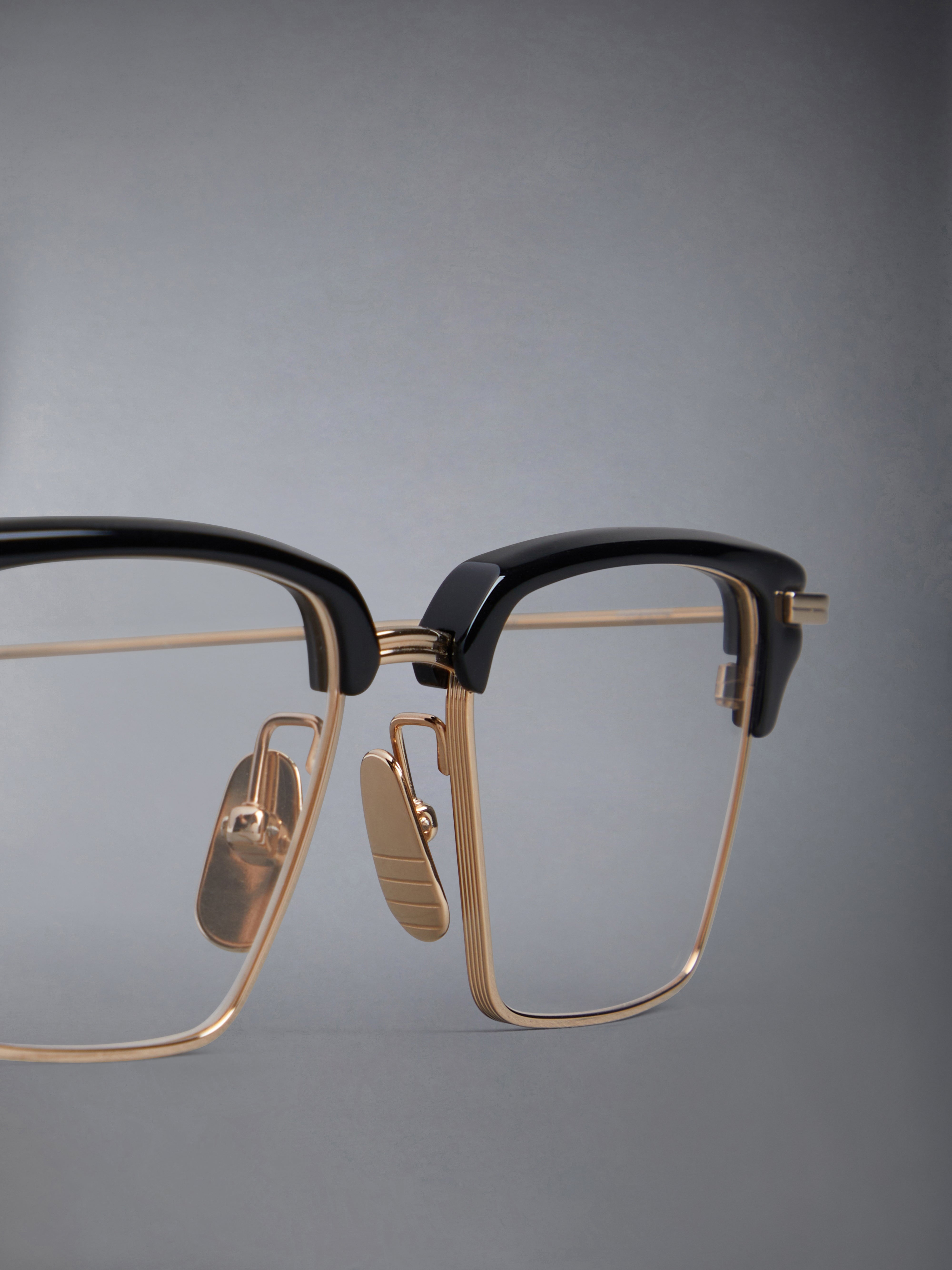 ACETATE AND TITANIUM RECTANGULAR EYEGLASSES - 5