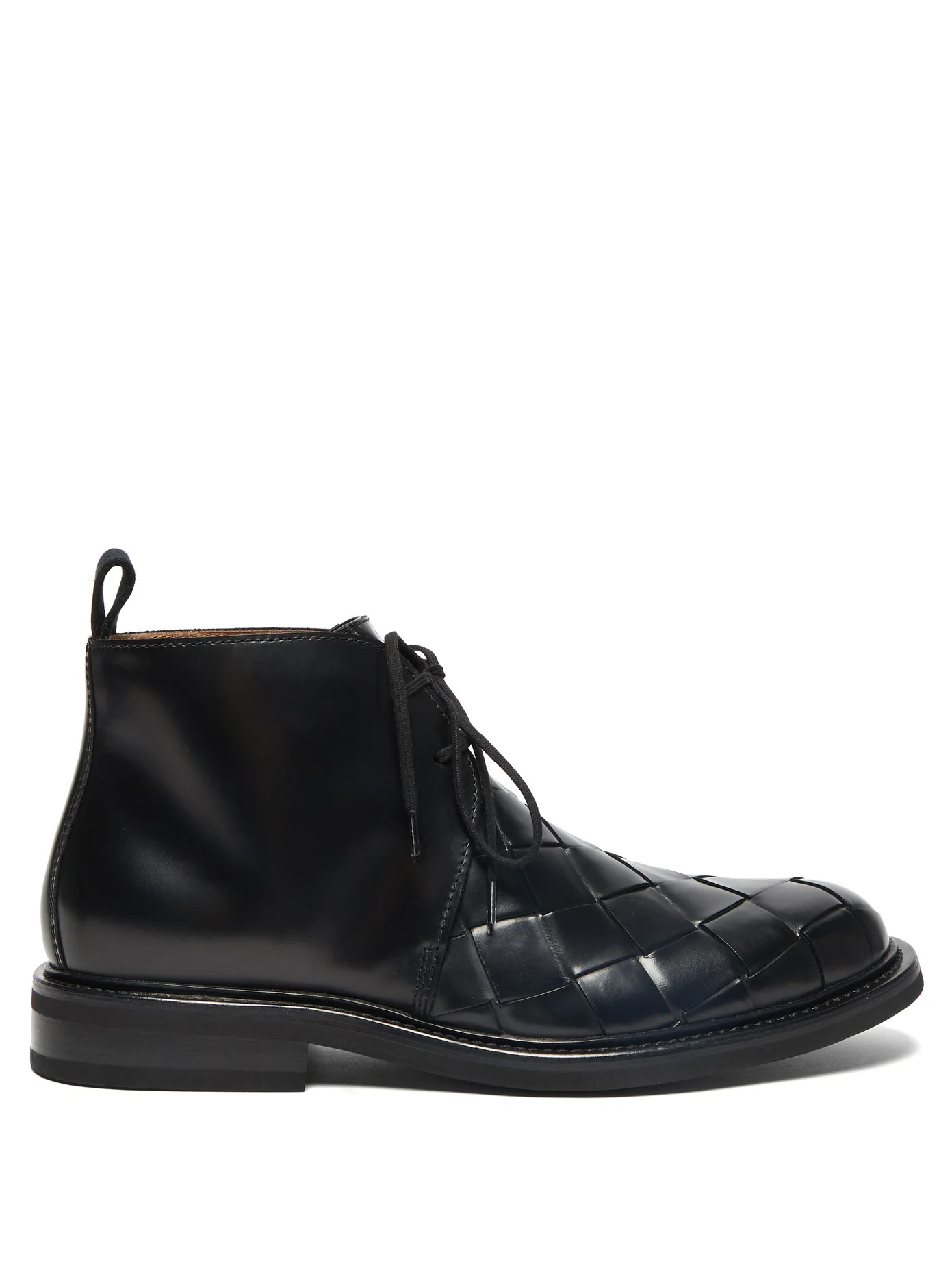 Intrecciato leather desert boots - 1